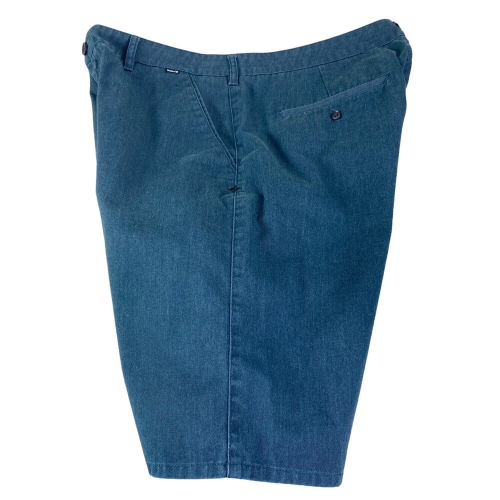 Men's Hurley Chino Shorts Sz 38 Blue Cotton Blend Casual 11" Inseam